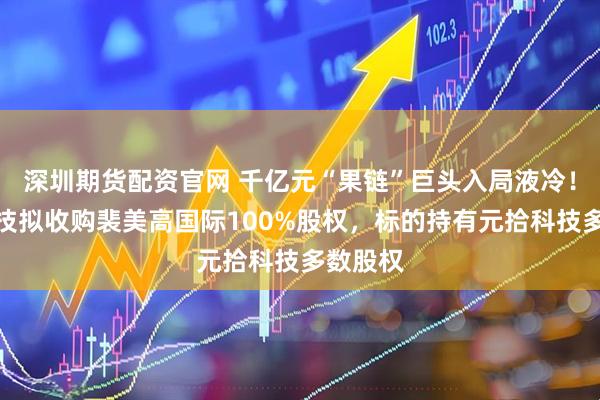深圳期货配资官网 千亿元“果链”巨头入局液冷！蓝思科技拟收购裴美高国际100%股权，标的持有元拾科技多数股权